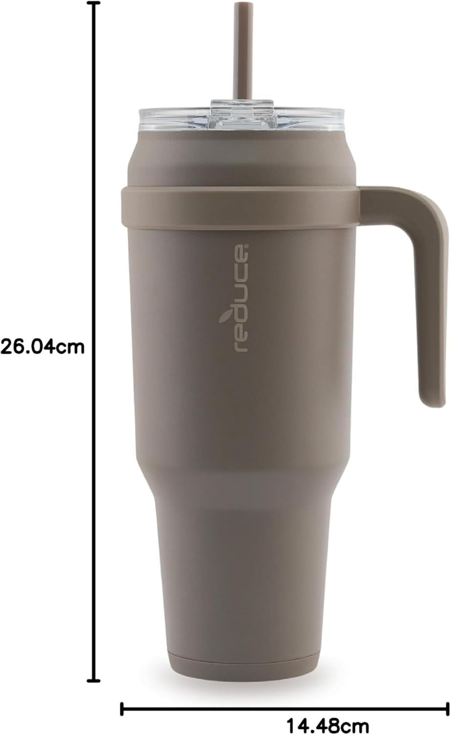 Cold1 50 Oz Tumbler with Handle - Vacuum Insulated Stainless Steel Water Bottle for Home, Office or Car, Reusable Mug with Straw or Leakproof Flip Lid, Keeps Drinks Cold All Day- Mocha